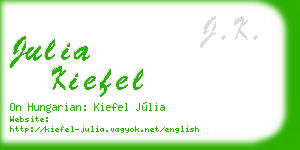 julia kiefel business card